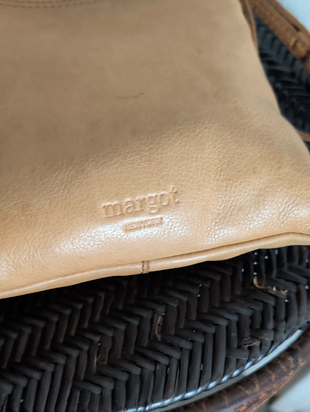 Margot New York Split Pocket Crossbody In Cognac
